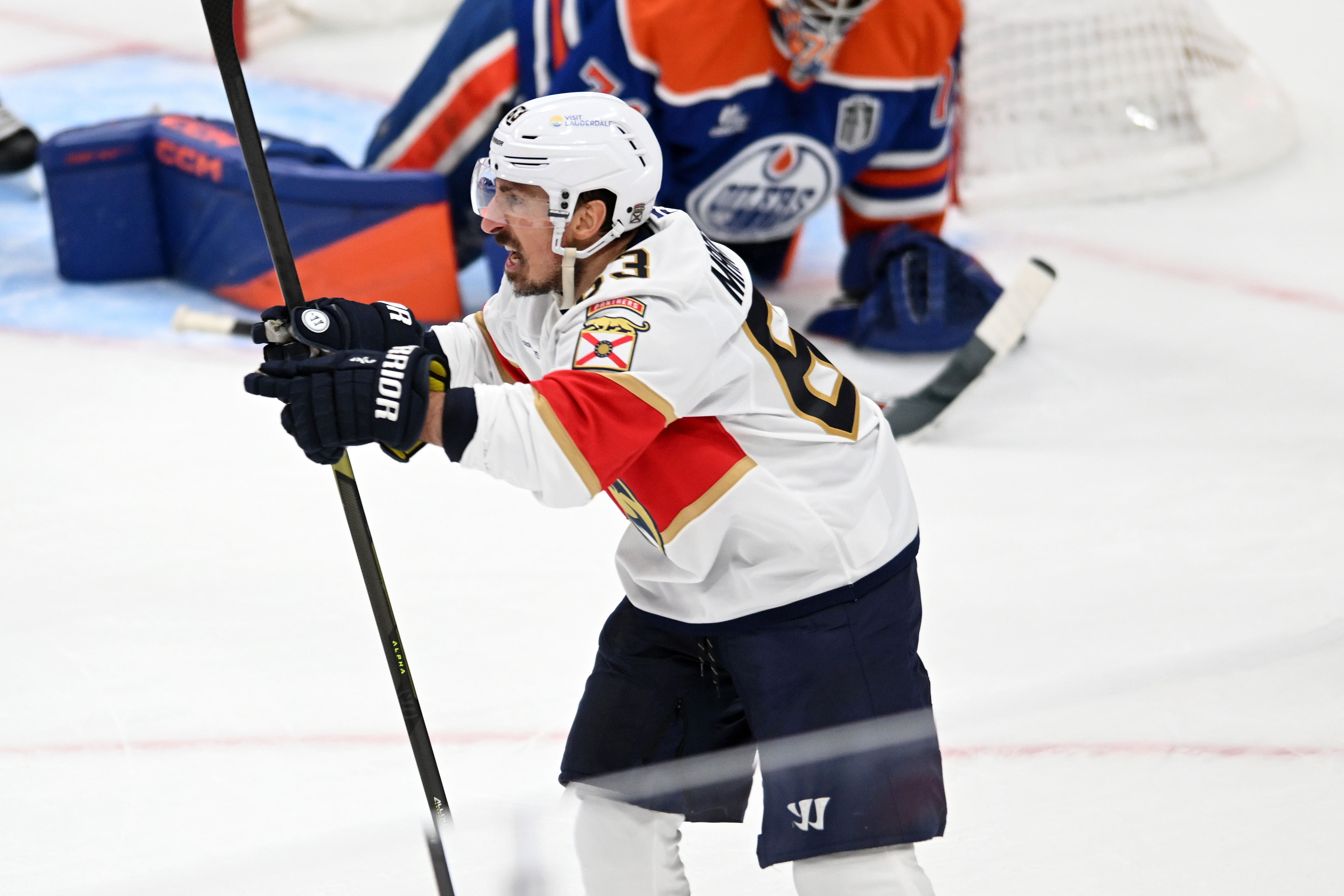 Brad Marchand got a key goal for the Florida Panthers in Game 1 of the Stanley Cup Final - Source: Imagn